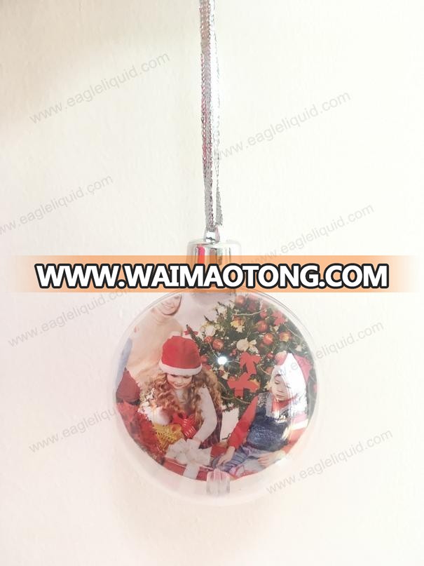 Diameter 7cm Christmas Tree Ornament Xmas Round Photo Bauble