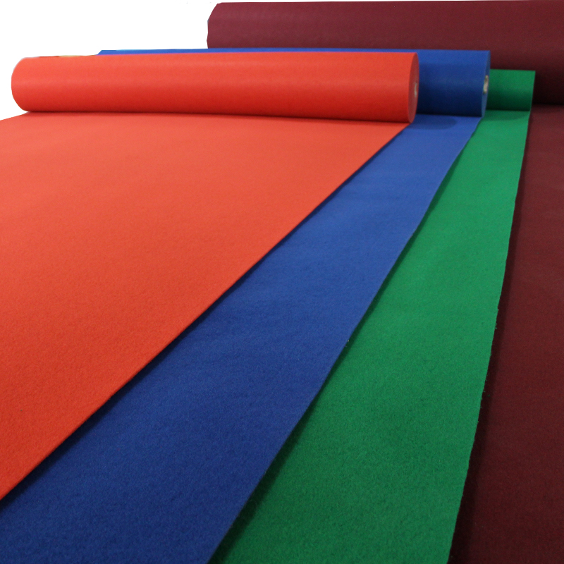 100% Polyester Colorful Exhibition Wine Red Carpet Plain Velour Event Carpet