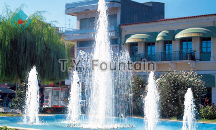 Program control musical dancing fountain indoor