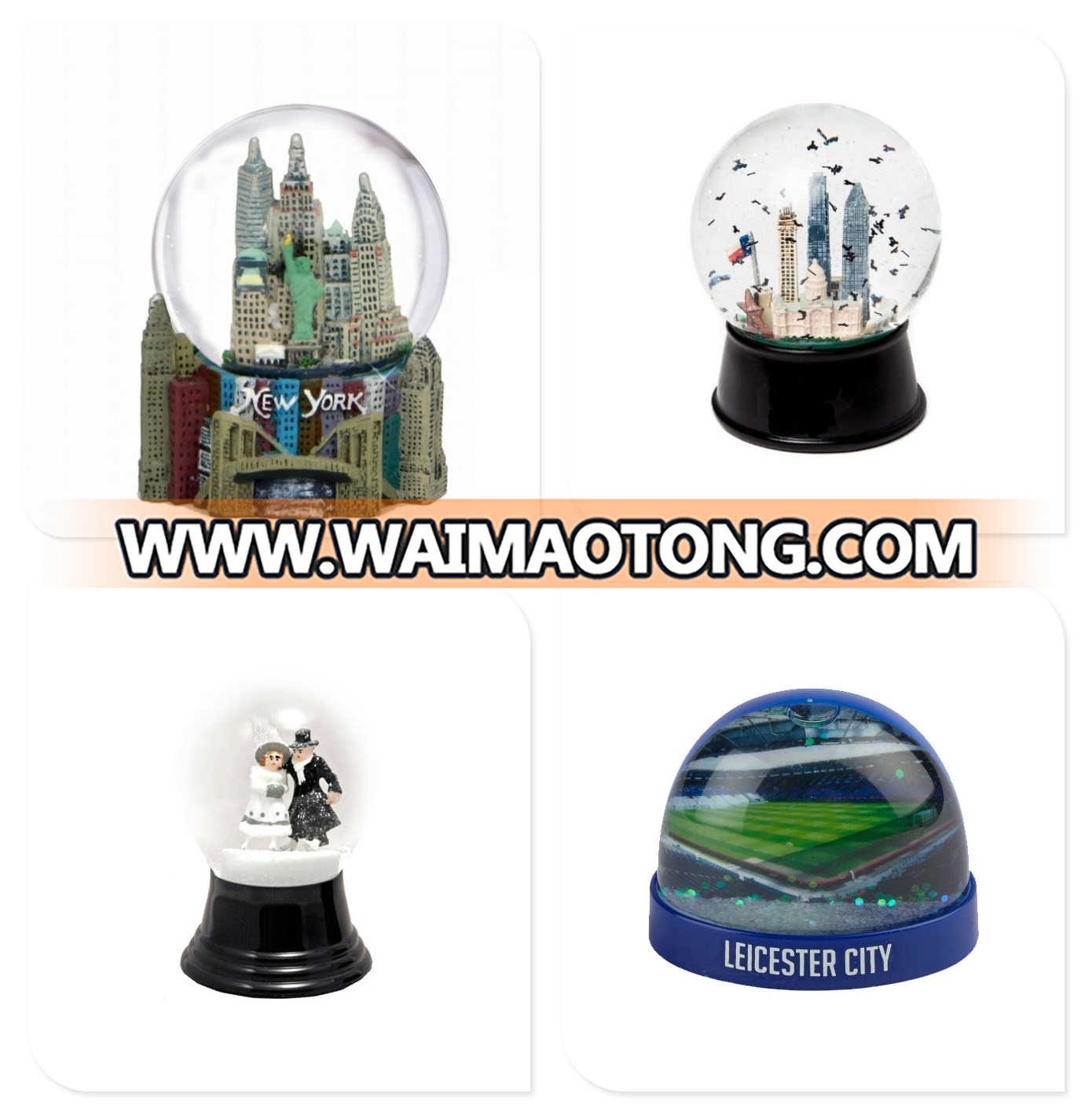 hot sale resin magnet custom snow dome water globe