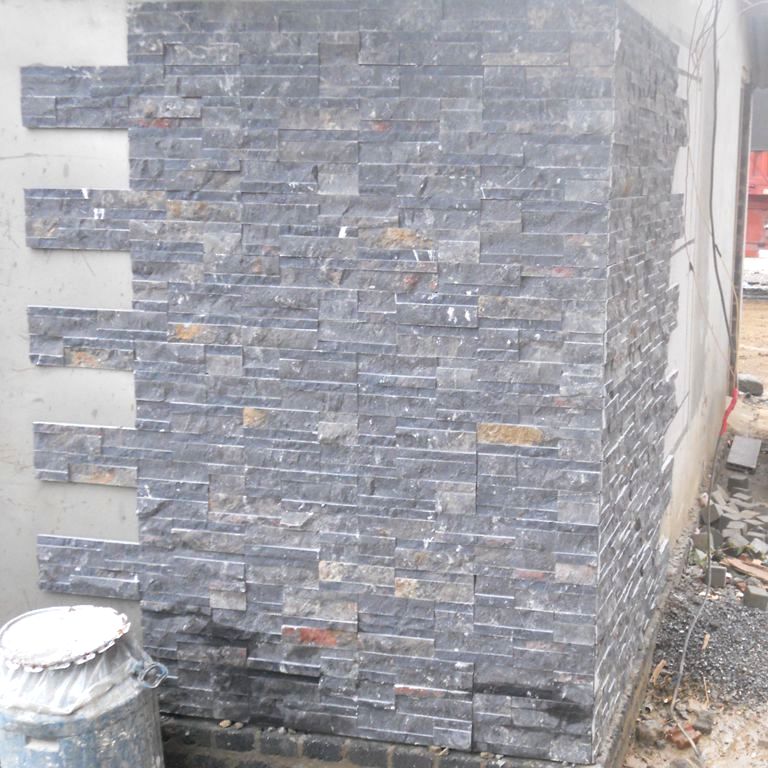 exterior wall slate tile white natural quartz stack stone veneer