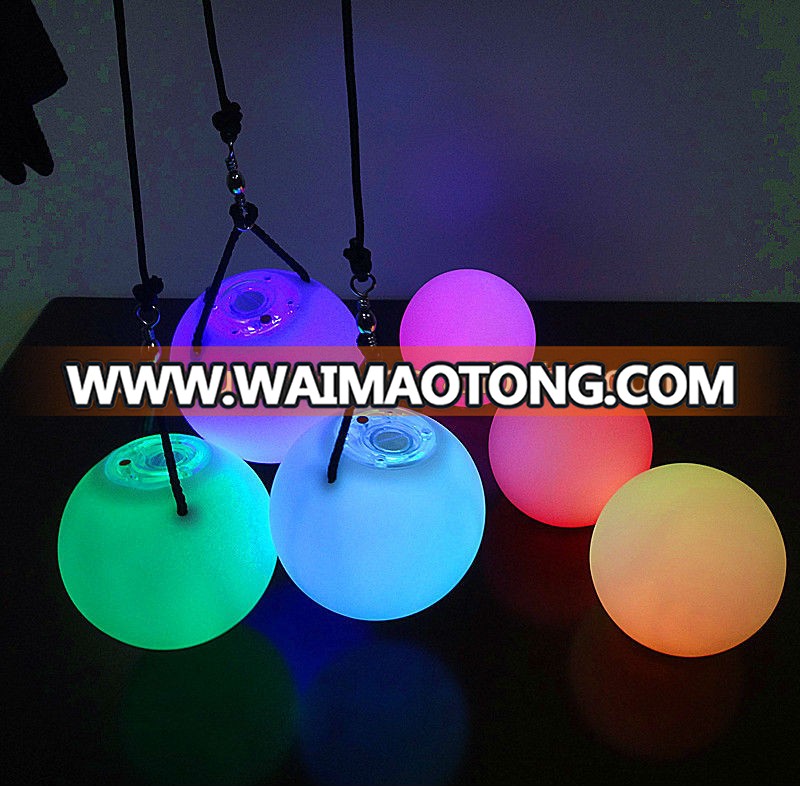 Popular Magic Flow Led Flashing Bouncing Ball Light Glow POI Toy