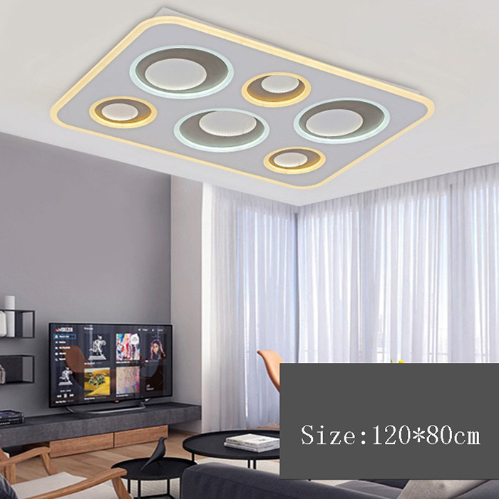 Ceiling Lights Square Rings For Living Room Bedroom Home AC85-265V Modern Led Ceiling Lamp Fixtures lustre plafonnier ACRYLIC