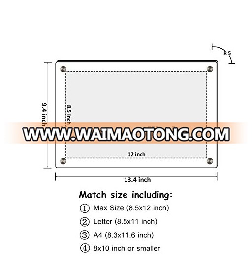 Factory Wholesale Customzie Acrylic Clear Wall Hanging Photo Frame