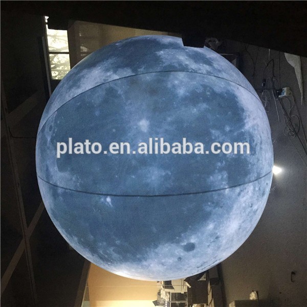 Advertising big inflatable globe moon balloon with led for event