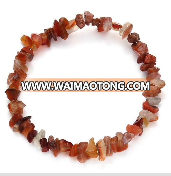 wholesale natural precious stone chip bead bracelet women