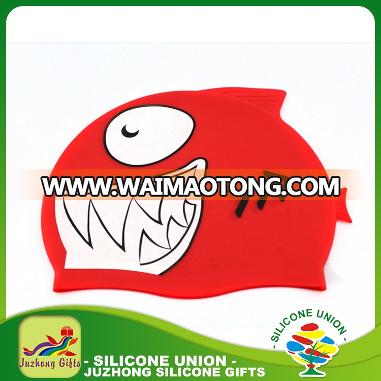 Low MOQ Adult custom printed logo silicone swim cap for water sport