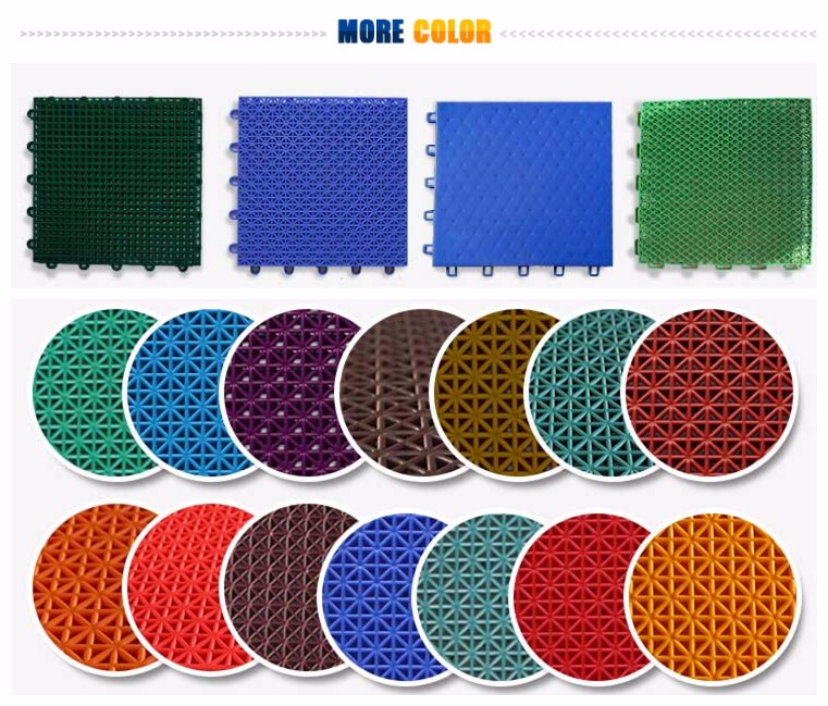 Good Elasticity Outdoor Basketball Court Floor PP Tile Chile