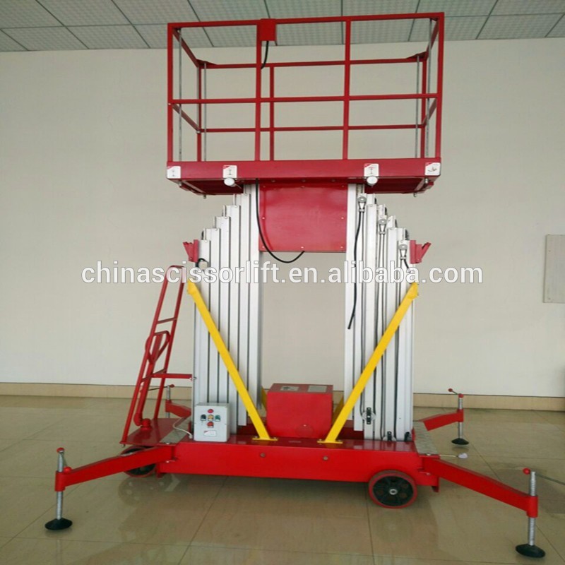 Lifting platform 300kg 6m double column aluminum alloy lifting platform