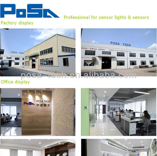 12W Infrared PIR Sensor LED Light Lamp with Motion Detector, Glass cover led ceiling light with infrared motion sensor