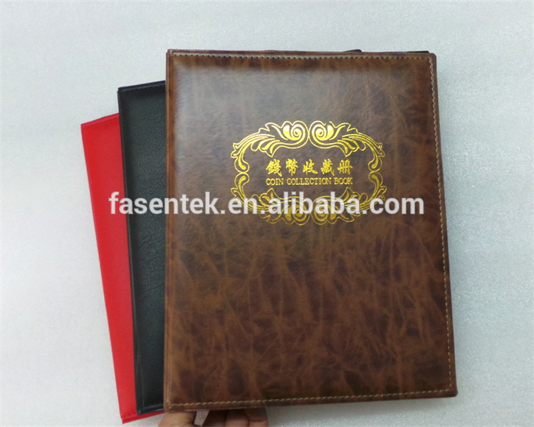 10 Pages fit 200 300 420 pcs coin album advanced coin collection book PU leather