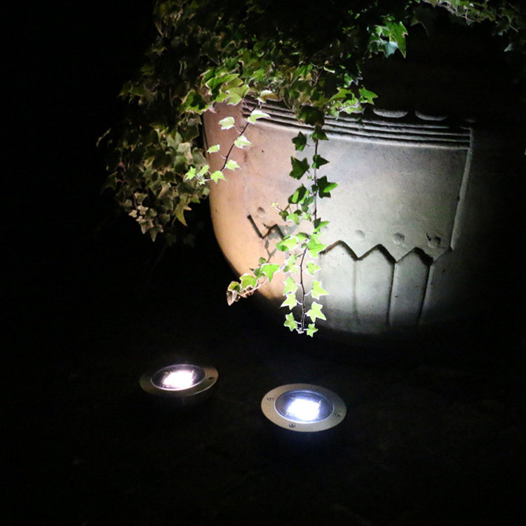 High brightness IP68 Stainless steel underground solar lights outdoor for garden pathway yard