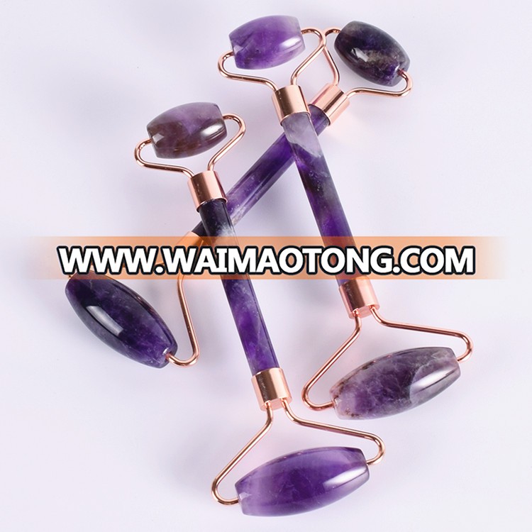 China Factory Amethyst Jade Roller Facial Beauty Roller For Face Slimming