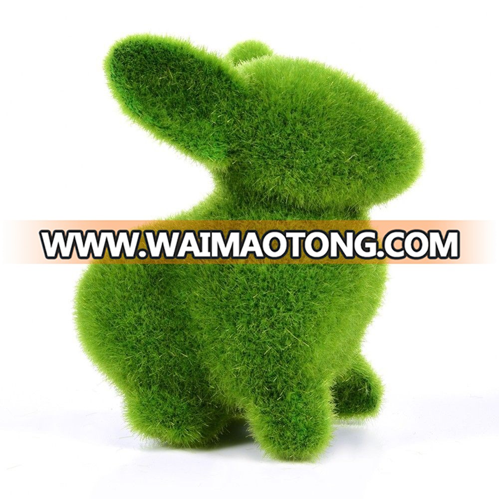 Easter Rabbit Green Handmade Artificial Turf Grass Animals Home Ornamental Decor