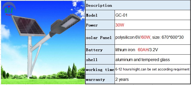 3.2V Led Ip65  Solar Street Light 30w bajaj led street light