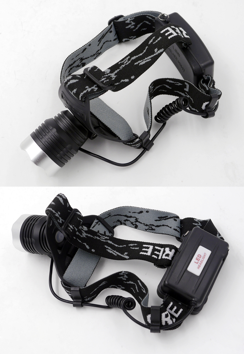 XM-L T6 High Brightness Head lamp Led Headlamp Hunting Headlight with AC Car charger 18650