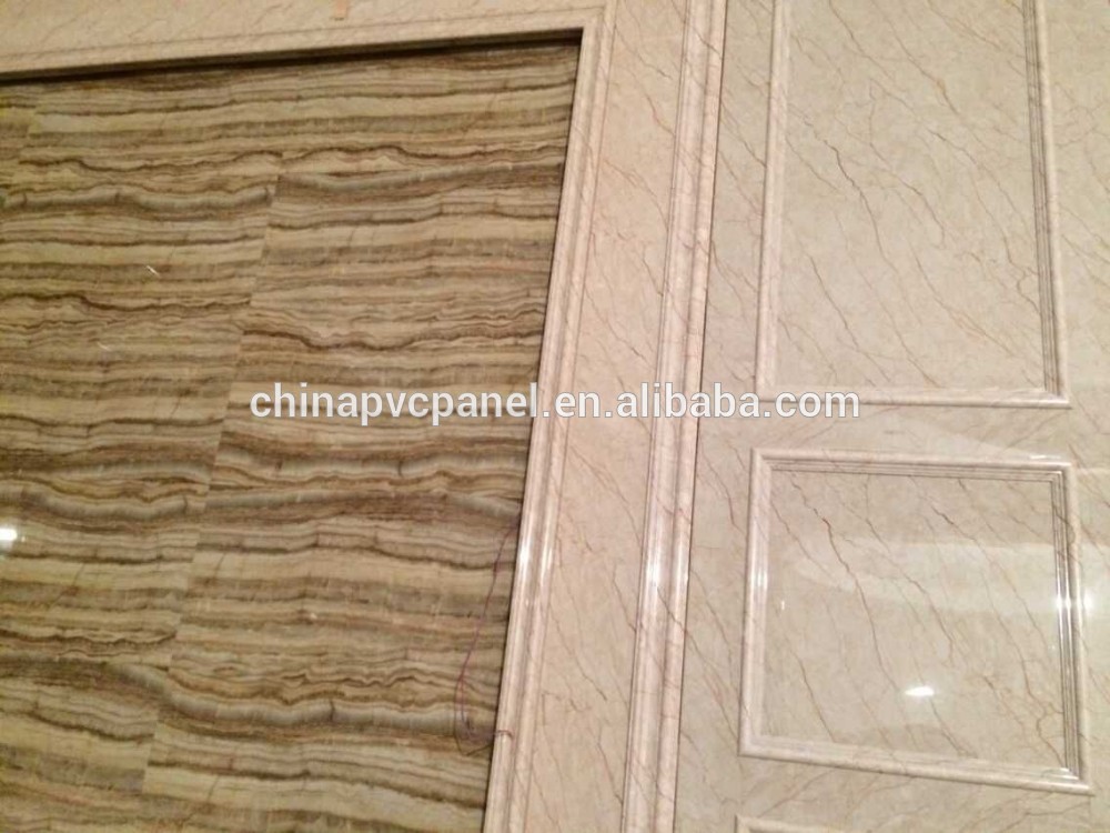 UV panel with marble artificial sheet