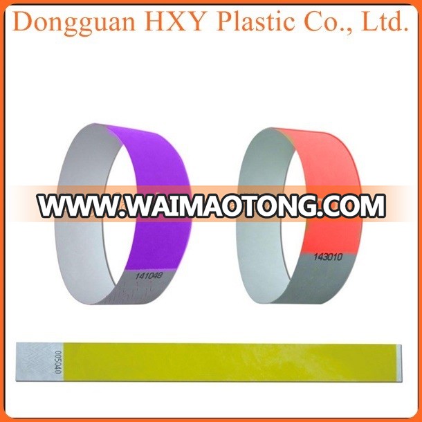 HXY Professional 4c tyvek wristbands printing for promotional gifts