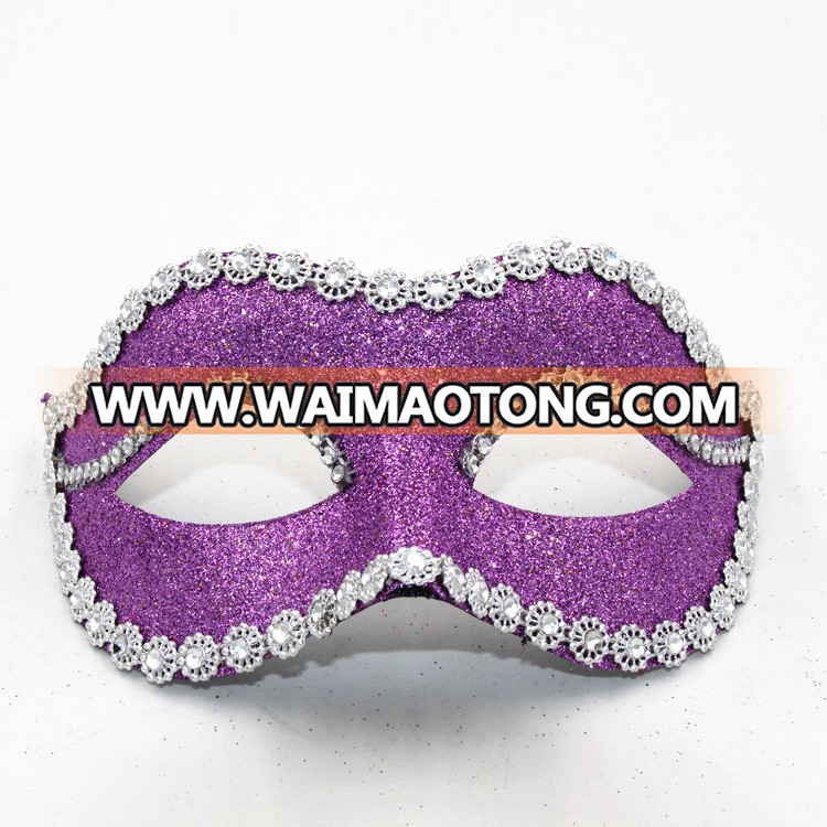 PoeticExst multicolor diamond lace masquerade venetian masks glittered gold dust carnival face mask