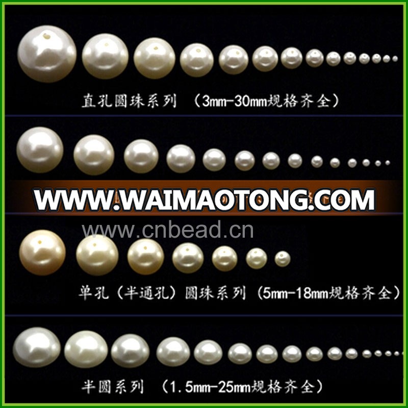 Newlilai all types of half pearl,cotton pearl, one hole pearl beads