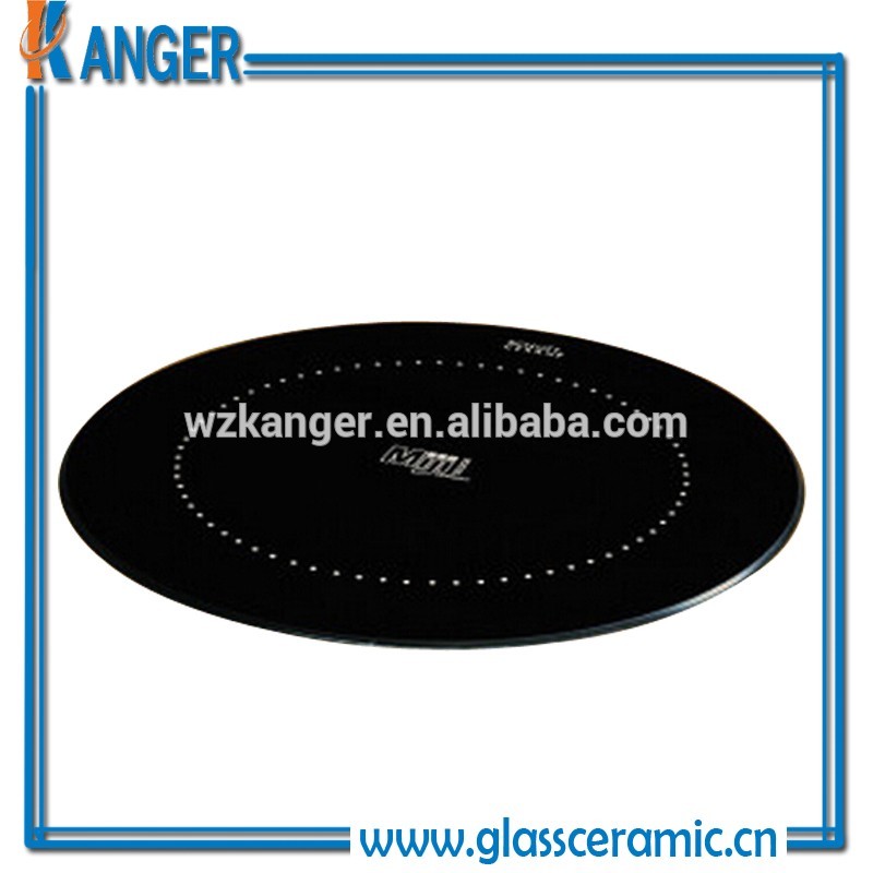 Kanger radiant cooker high temperature round black silkscreen print Ceramic Glass