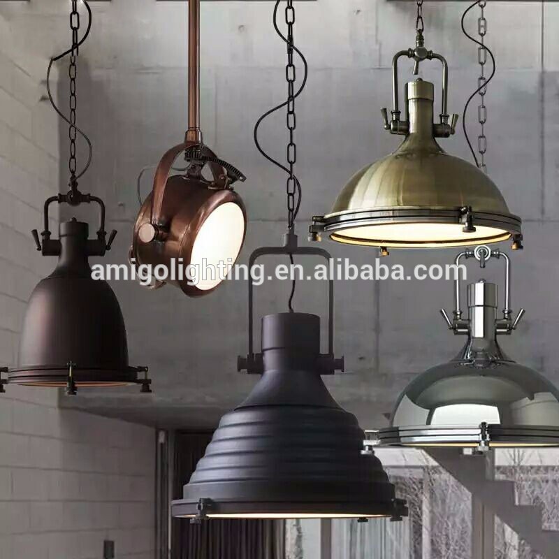 loft vintage Industrial hanging pendant light YP815 YP817 YP818 in chrome