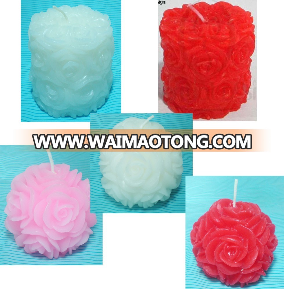 Handmade Colorful scented pillar candles