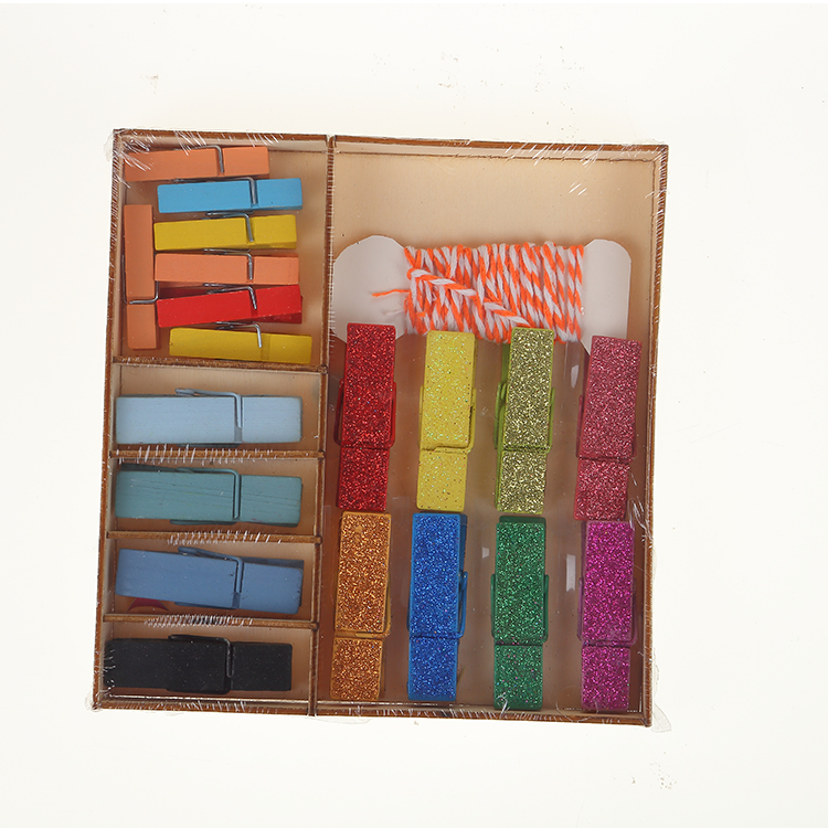 colorful clothespin set