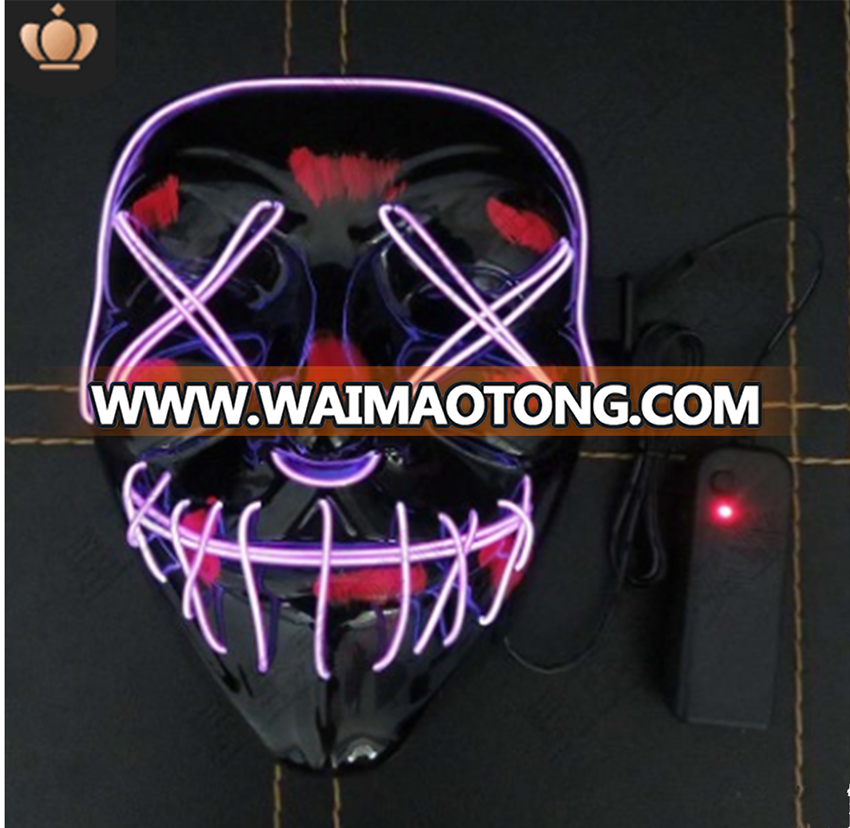 Hot  LED el cold light mask glowing mask mask halloween christmas