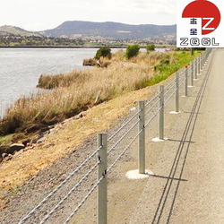 Wire Rope Barrier Flexible Highway Guardrail For Highway Traffic Safety Fence