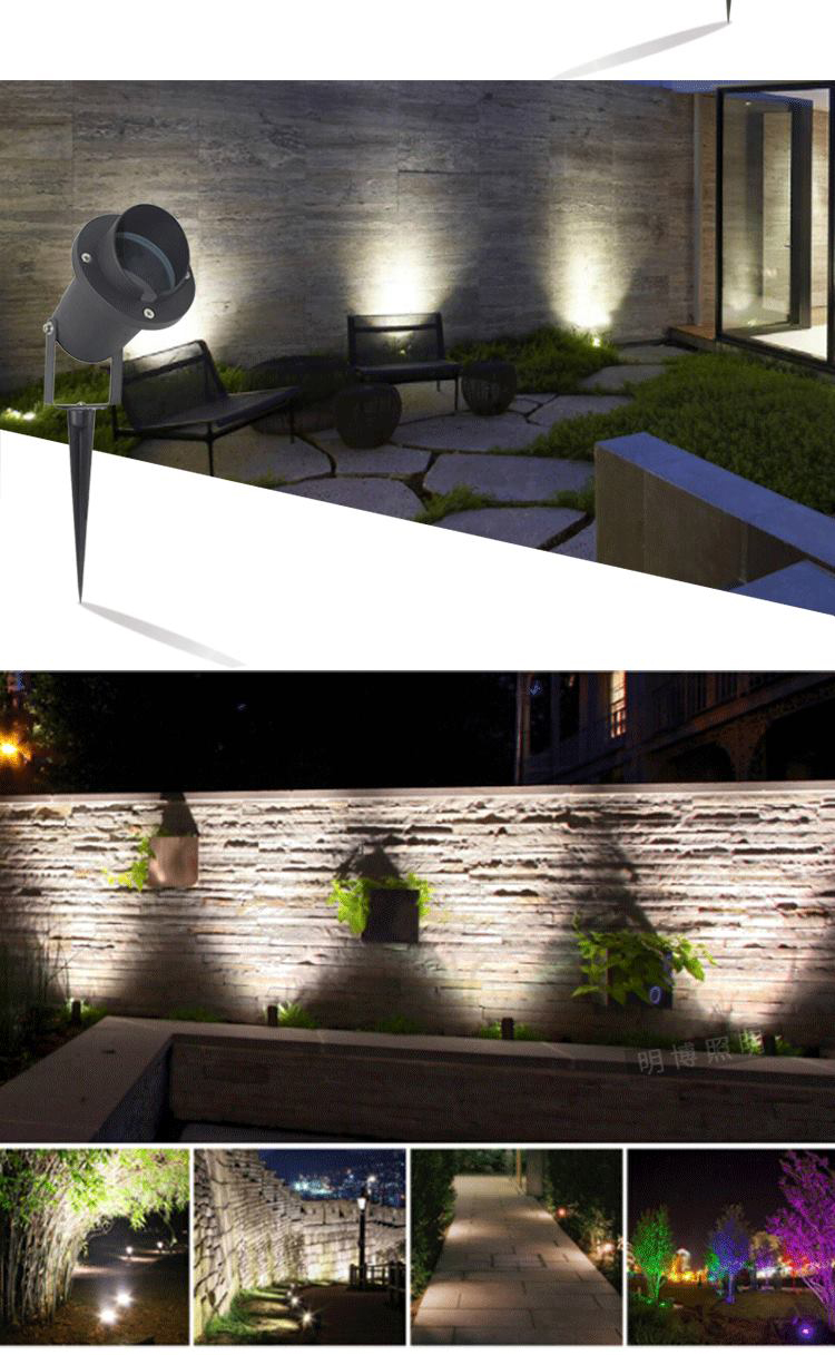 mb lighting led 3W 5W outdoor waterproof ground lawn projection lamp outdoor landscape lighting tree projection lamp