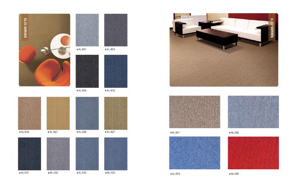 500*500mm 100% polypropylene fiber carpet with best price for office and hotel