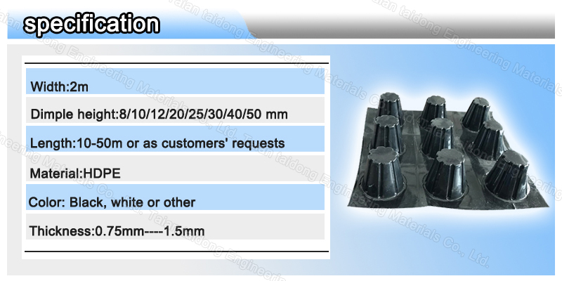 New High Density PE Material Drainage Plate/board