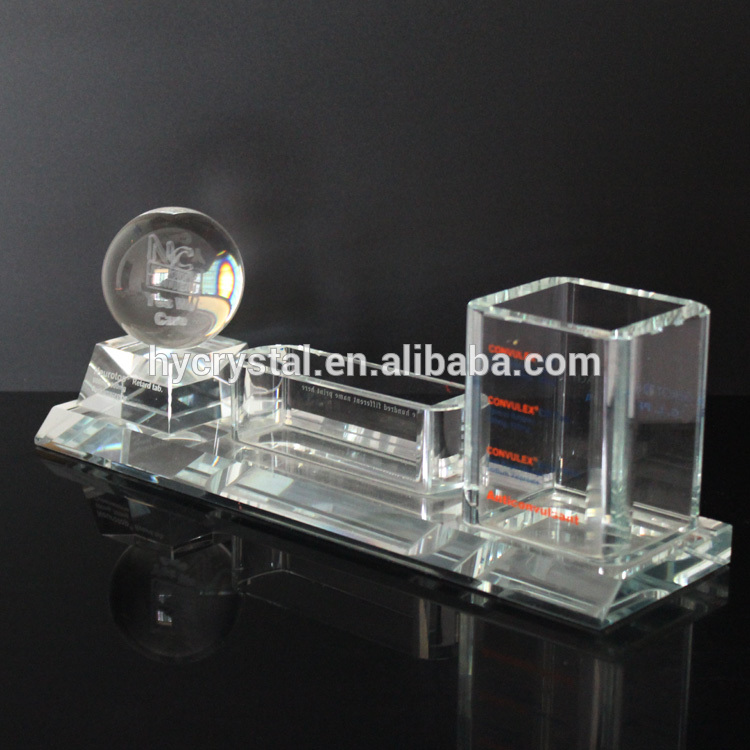 New arrival crystal office ornaments with 3d laser ball