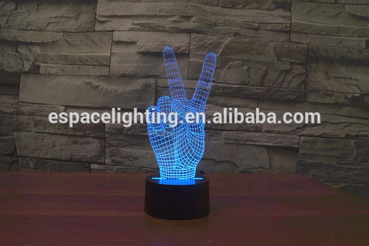 colorful 3D effective Led table lamp 3D led night Light