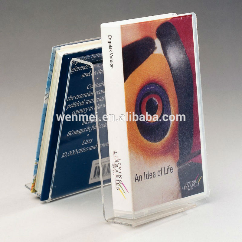 2016 NEW customized acrylic book display stand rack, bookends