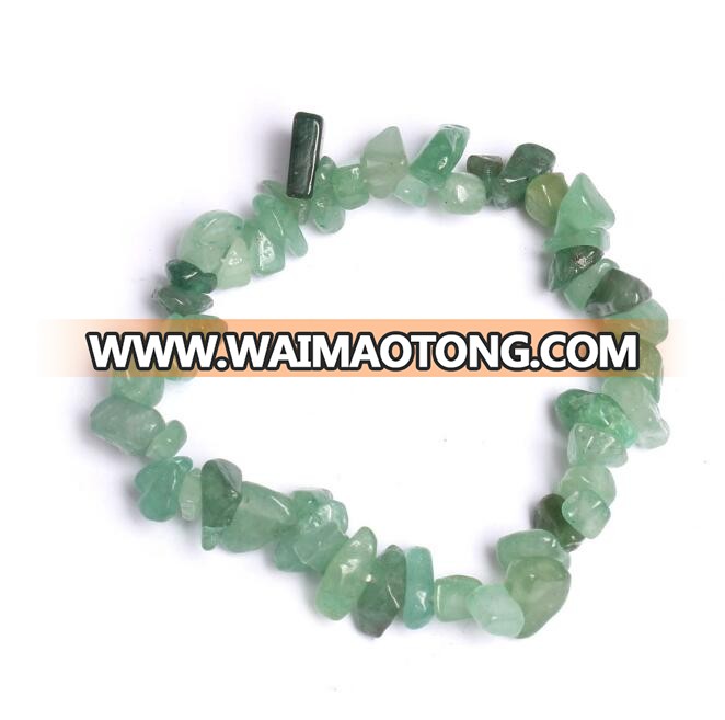 wholesale natural semi precious stone chips bead bracelet jewelry