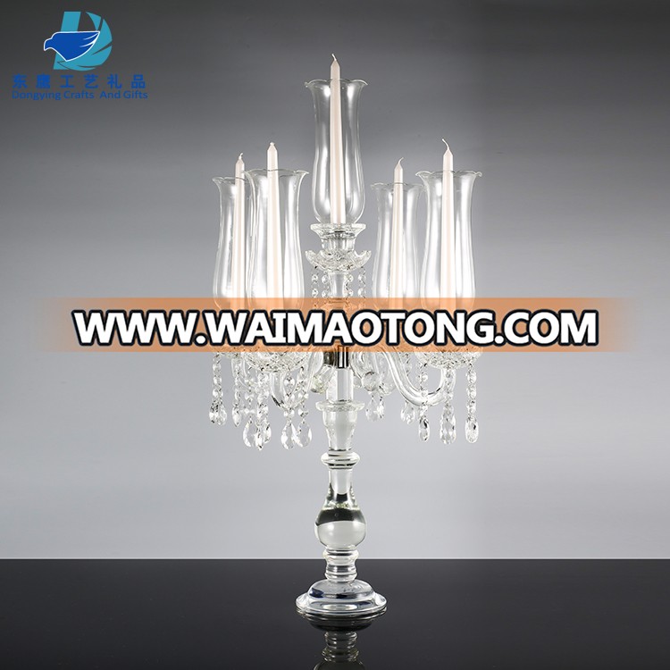 Factory Wholesale Elegent crystal Candelabra wedding Centerpieces