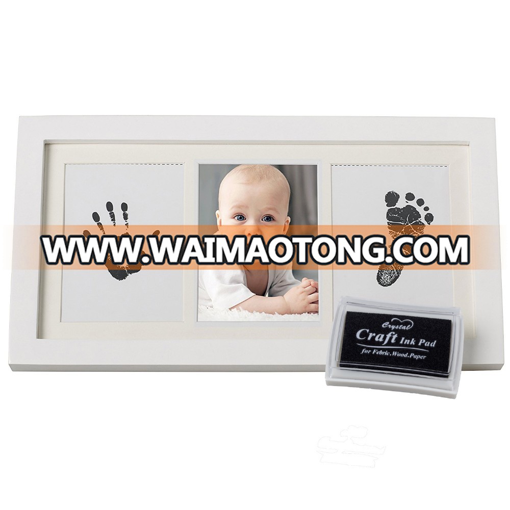 Baby Clay Hand & Footprint Keepsake Photo Wall Mount Frame/baby handprint and footprint frame