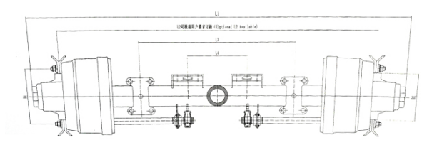 BPW Semi-trailer 16 ton Lift Truck Axle