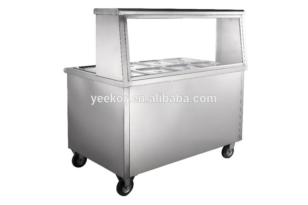 restaurant hotel commercial 2 tiers stainless steel kitchen food service trolley buffet trolley