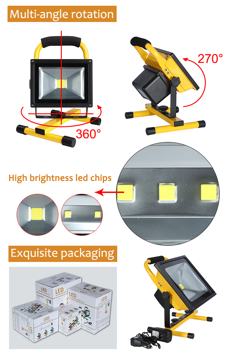 High efficiency IP65 outdoor decorative dimmable 30w 50w 100w led flood light