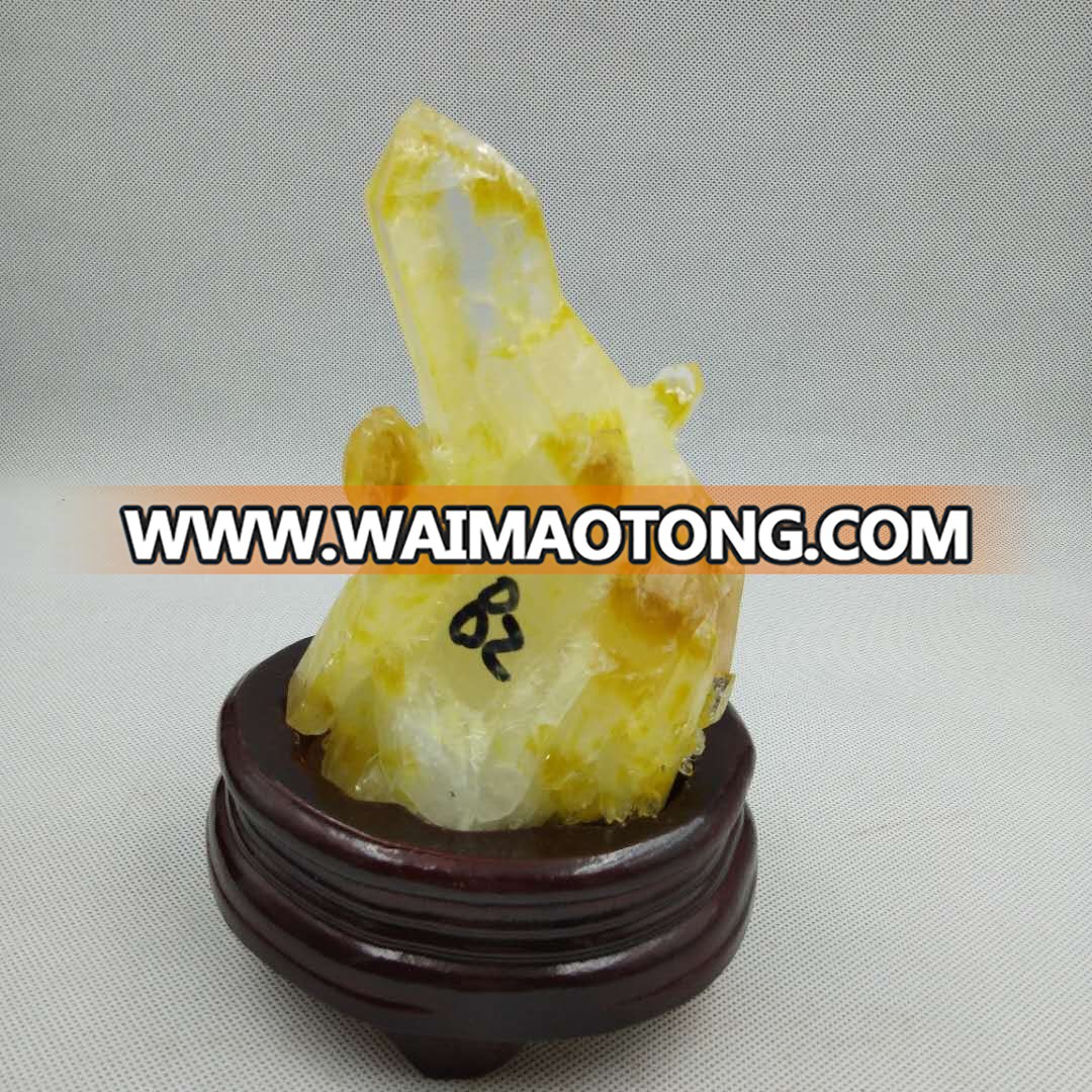 Natural yellow Citrine Crystal Clusters for Decoration