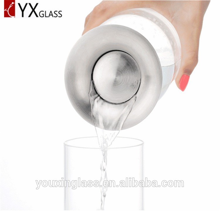 700ml high borosilicate heat resistant Clear glass water jug for cold drinks