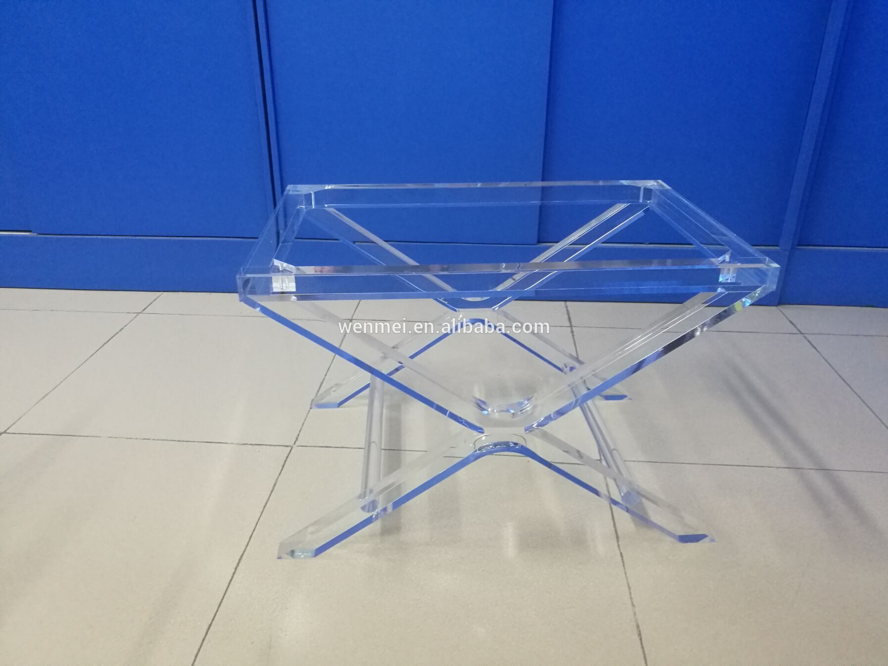 Elegant acrylic bench with cushion factory price