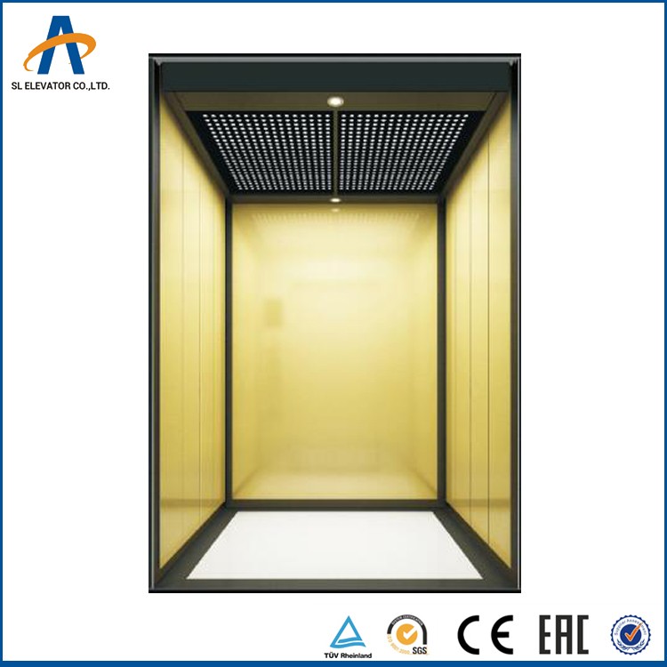 3m/s High Building VVVF or PLC Mirror etching passenger elevators for sale