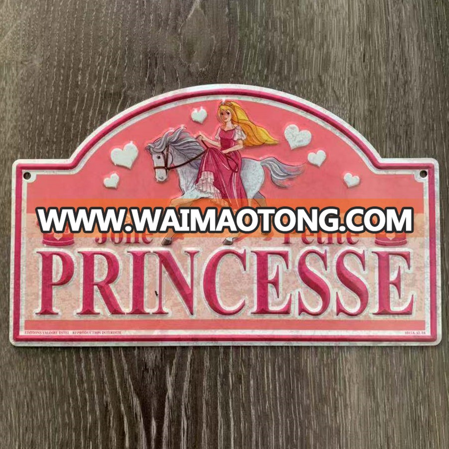 Custom Cartoon Metal Sign Home Decoration Irregular Aluminum Sign