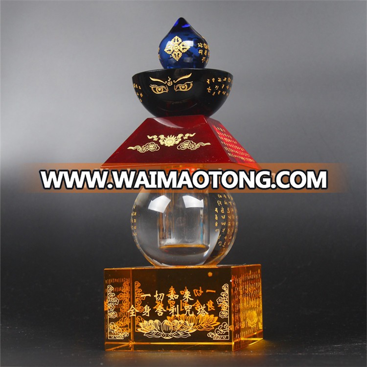 2017 Promotion New design wholesale crystal tower for Buddhism