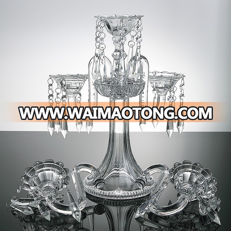 hot sale beautiful luxury crystal candle holder