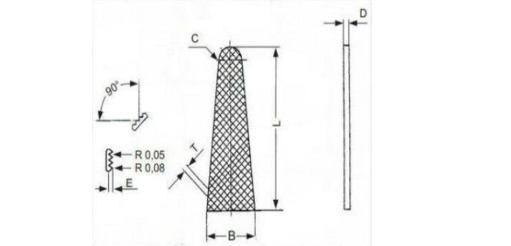 Needle holder forceps tungsten carbide inserts, Tungsten carbide insert